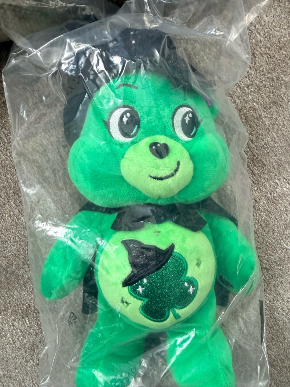 Wicked Care Bears Green Plush Witch Lucky Bear